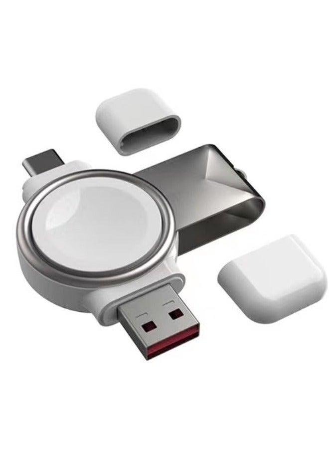 شاحن ساعة ابل لكل الموديلات يو اس بي و نوع سي يدعم الشحن السريع - Image 4